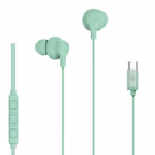 Immagine di Auricolari con filo si USB-C Verde CELLY UP1600TYPEC - USB-C Stereo Wired Earphones UP1600TYPECGN