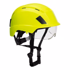 Immagine di Elmetto con visiera integrata PORTWEST PS80 colore giallo