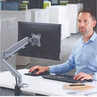 Immagine di Braccio monitor Fellowes singolo, Eppa, Argento, Fino a 39"