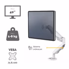 Immagine di Braccio monitor Fellowes singolo, Eppa, Bianco fino a 39"