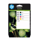 Immagine di Inkjet HP 937 6C400NE nero+ciano+magenta+giallo 1450+800x3 copie