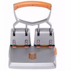 Immagine di Perforatore hdc150 - max 150 fogli - 4 fori - passo 8 cm - grigio/arancio - rapid