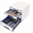 Immagine di Cassettiera 4 cassetti LEITZ WOW CUBE grigio