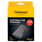 Immagine di Ssd esterni 500GB USB 3.2 INTENSO SSD EXT PREMIUM BLACK 500GB 3823451