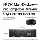 Immagine di HP Combinazione di tastiera e mouse wireless ricarica 9T5A9AA