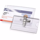 Immagine di Portabadge c-clip e spilla in metallo cm 9x5,7