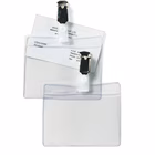 Immagine di Portabadge ELICA c/clip in metallo cm 9,2x5,5