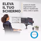 Immagine di Braccio monitor triplo platinum