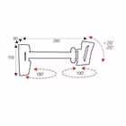 Immagine di Staffa 2 snodi inclin 200x100