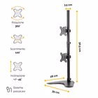 Immagine di Braccio monitor doppio vert. prof.