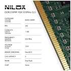 Immagine di Modulo di memoria dimm 1 gb ddr2 tft 533 mhz NILOX NILOX TECH - RAM DDR2 DIMM 1GB 533MHZ CL5 NXD15