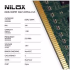 Immagine di Modulo di memoria dimm 1 gb ddr2 tft 533 mhz NILOX NILOX TECH - RAM DDR2 DIMM 1GB 533MHZ CL5 NXD15
