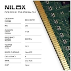 Immagine di Modulo di memoria dimm 1 gb ddr2 tft 800 mhz NILOX NILOX TECH - RAM DDR2 DIMM 1GB 800MHZ CL6 NXD18