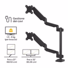 Immagine di Braccio monitor doppio platinum