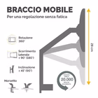Immagine di Braccio monitor singolo platinum