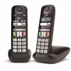 Immagine di Telefono cordless digitale GIGASET GIGASET E270 DUO BLACK L36852H2816K131