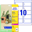 Immagine di Cartellini stampabili in plastica da 190 90x50 mm 100 cartellini