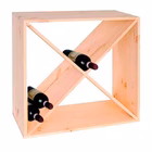 Immagine di Portabottiglie in abete massello ALBERIAMO cubo 24 posti