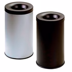 Immagine di Cestino gettacarte MARPLAST FIREBIN 40 autoestinguente da 40 litri lamiera verniciata colore grigio