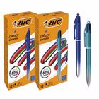 Immagine di Penna multifunzione a sfera a scatto BIC 4 COLOURS SMOOTH fusto blu punta media mm 1