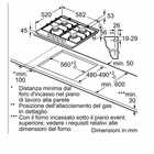 Immagine di Piano cottura gas acciaio inox Acciaio inox BOSCH PIANO GAS PGP6B5K85 60CM 4F INOX PGP6B5K85