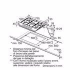 Immagine di Piano cottura gas acciaio inox Acciaio inox BOSCH PIANO GAS PGQ7B5K90 5F 75CM INOX PGQ7B5K90