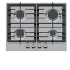 Immagine di Piano cottura gas acciaio inox Acciaio inox BOSCH PIANO GAS PCP6A5I90 4F 60CM INOX PCP6A5I90