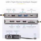 Immagine di Adattatore USB-C a tre monitor