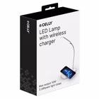 Immagine di Caricabatterie wireless/senza fili Bianco USB-C CELLY WLLIGHTLAMPWH - 10W Led Lamp with Wireless Cha