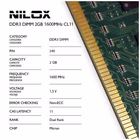 Immagine di Modulo di memoria dimm 2GB ddr3 tft 1600 mhz NILOX NILOX TECH - RAM DDR3 DIMM 2GB 1600MHZ CL11 N