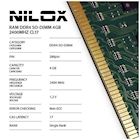 Immagine di Modulo di memoria so-dimm 4GB ddr4 tft 2400 mhz NILOX NILOX TECH - RAM DDR4 SO-DIMM 4GB 2400MHZ