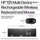 Immagine di HP 725 Multi-Device Rechargeable Wireless Keyboard 9T5B2AA