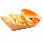 Immagine di Vassoio antigrasso kraft 11,5x8,5x2,6 cm - 118 ml