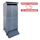 Immagine di Armadio metallico per 4 bombole gas compresso litri 50 CARVEL cm60x60x210 grigio (trasporto escluso)