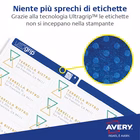 Immagine di Etichette adesive bianche in carta ecologica, 38,1x21,2mm, 65 etichette per foglio, 25 fogli