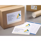 Immagine di Etichette adesive bianche in carta ecologica, 63,5x33,9mm, 24 etichette per foglio, 100 fogli