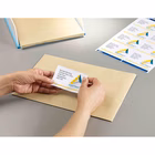 Immagine di Etichette adesive bianche in carta ecologica, 63,5x33,9mm, 24 etichette per foglio, 100 fogli