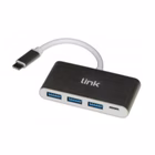 Immagine di Hub per smartphone, tablet o notebook con porta tipo c maschio, 3 porte USB 3.0/usb3.1 gen 1 5 gbp