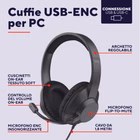 Immagine di Cuffia TRUST AYDA 25462 USB-ENC con filo plastica riciclata