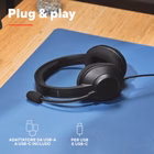 Immagine di Cuffia TRUST AYDA 25462 USB-ENC con filo plastica riciclata