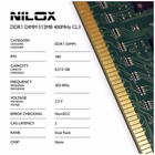 Immagine di Modulo di memoria dimm 0,51 gb ddr tft 400 mhz NILOX NILOX TECH - RAM DDR1 DIMM 512MB NXD0.5400H1C3