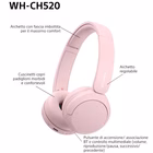 Immagine di Cuffie senza filo si bluetooth Rosa SONY WHCH520P.CE7