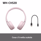 Immagine di Cuffie senza filo si bluetooth Rosa SONY WHCH520P.CE7