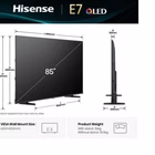 Immagine di Tv 85" 4K (3840x2160) HISENSE 85 E79Q QLED 4K UHD SMART VIDAA 85E79Q