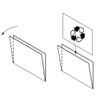 Immagine di Portaetichette adesivo in metacrilato per cestini raccolta differenziata CREANDO RICICLO