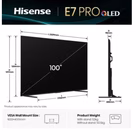 Immagine di Tv 100" 4K (3840x2160) HISENSE 100 E7Q PRO QLED 4K UHD SMART VIDAA REFRESH RATE 1 100E7Q-PRO