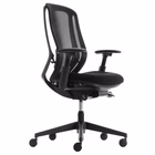 Immagine di Sedia operativa SYLPHY - sedile tessuto nero e schienale rete nera