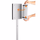 Immagine di Espositore da pavimento per esterno DURABLE 5020-57 INFO STAND OUTDOOR A4 colore grigio antracite