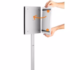 Immagine di Espositore da pavimento per esterno DURABLE 5029-58 INFO STAND OUTDOOR A3 colore grigio antracite