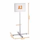 Immagine di Espositore da pavimento per esterno DURABLE 5029-58 INFO STAND OUTDOOR A3 colore grigio antracite